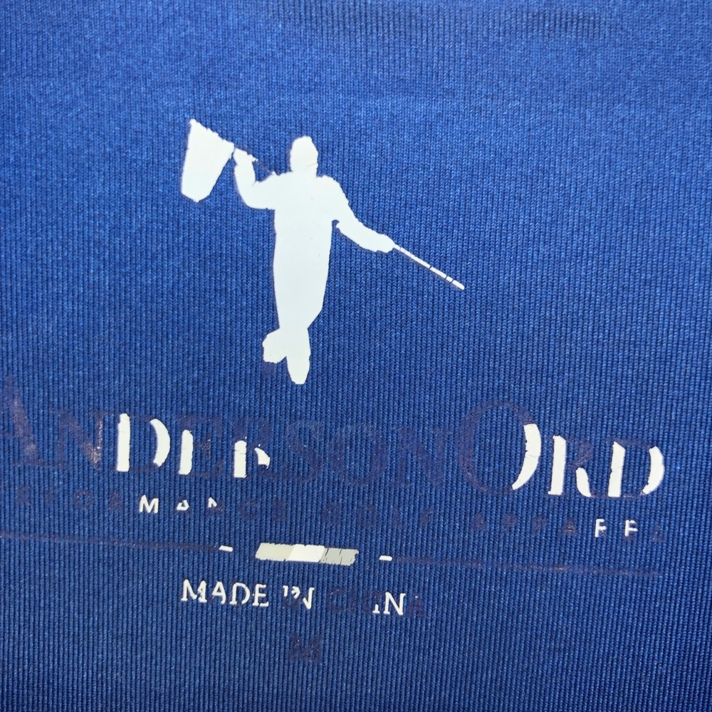 AndersonOrd Navy White Fade Performance Golf Polo M - Picture 10 of 13